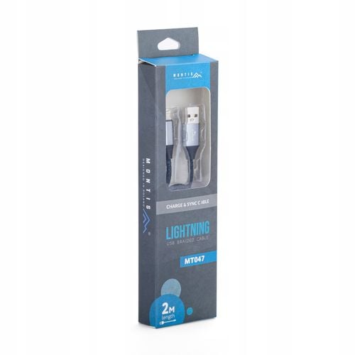 kabel usb - lightning 2.0 mocny długi oplot 2m na Arena.pl