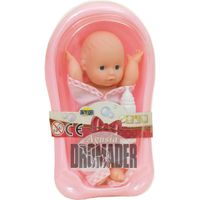 DROMADER Lalka 17 cm z wannienka