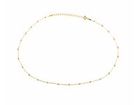 Pozłacany srebrny naszyjnik gwiazd celebrytka choker gładkie kulki kuleczki srebro 925 FZ025P2_NG