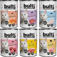 KARMA DLA KOTA – MOKRA KARMA PUSZKA MIELONKA MIX SMAKÓW 6x400g | BULTI