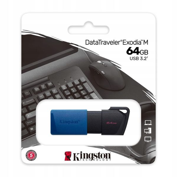 Pendrive Kingston 64GB USB3.2 Gen 1 Exodia blue zdjęcie 5