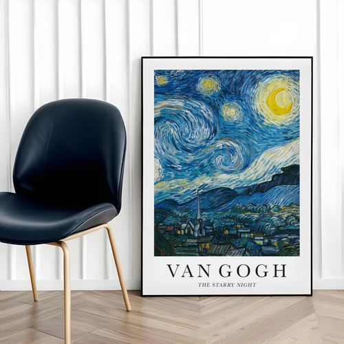 Plakat Van Gogh starry night 40x50 cm w czarnej ramie na Arena.pl