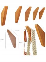 Drewniane Wieszaki na Ubrania na Ścianę Wiszące na Korytarz Drewno Bukowe