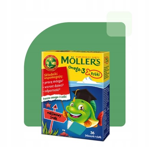 3x Möller's Omega-3 RYBKI mix SMAKÓW żelki 36szt ODPORNOŚĆ dla dzieci TRAN na Arena.pl