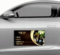 mata MAGNETYCZNA magnes na samochód reklamowy 30x60cm KWIATY ZNICZE