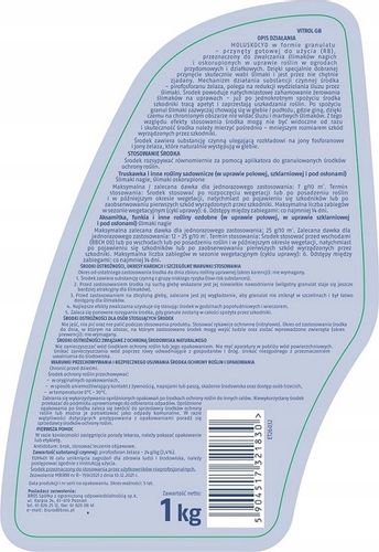 BROS VITROL GB naturalny granulat na ślimaki bezpieczny dla zwierząt 1kg na Arena.pl