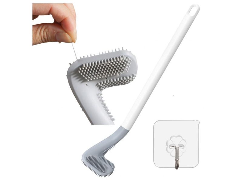 Silikonowa szczotka toaletowa do toalety wc haczyk zdjęcie 2