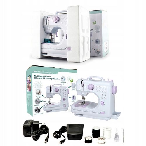 Domowa mini maszyna do szycia 12 ściegów z pedałem na Arena.pl