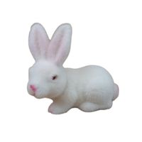 Zajączek leżący flokowany white