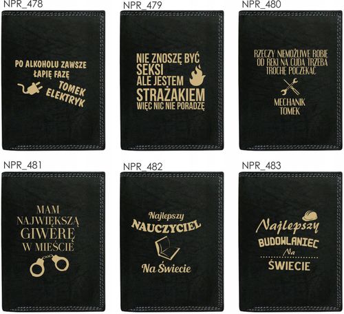 Eleganki męski portfel 100% SKÓRA dla strażaka na Arena.pl