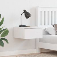 Stolik nocny Biały 37 x 35 x 18.5 cm Lite drewno sosnowe