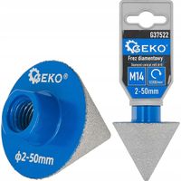 Frez diamentowy stożkowy 2-50mm M14 do płytek gresu Geko G37522