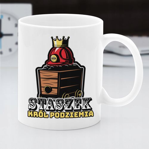 Prezent dla Górnika Barbórkę Urodziny Kubek z Nadrukiem + Imię na Arena.pl