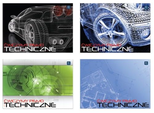 BLOK ĆWICZYMY PISMO TECHNICZNE A4 INTERDRUK zdjęcie 1