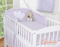 Pościel 3-cz 135x100 - Serduszka łączka różowa