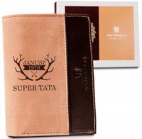 Portfel męski grawer SUPER TATA dzień ojca JAKOŚĆ