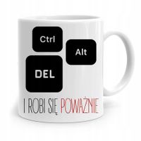 Kubek Informatyka Programisty I Robi Się Poważnie Z Nadrukiem Ze Zdjęciem