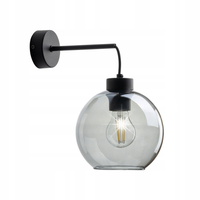 KINKIET LAMPA ŚCIENNA SZKLANA DYMIONA KULA TK LIGHTING CUBUS 10243 CZARNA