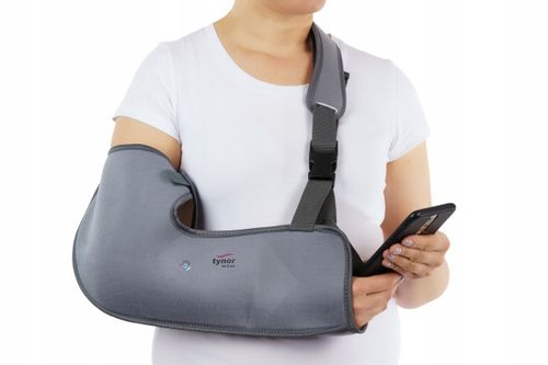 TEMBLAK RĘKI ORTEZA GIPS OCHRANIACZ NA RAMIĘ na Arena.pl