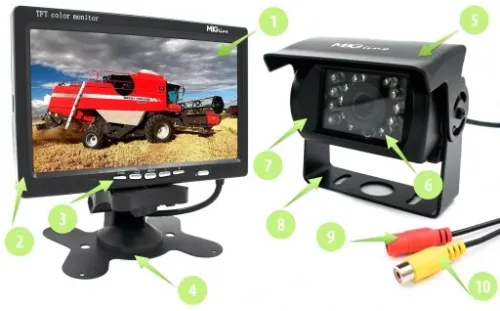 ZESTAW COFANIA Kamera z Monitorem 12/24V LCD 7 na Arena.pl