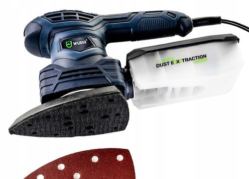 SZLIFIERKA MIMOŚRODOWA OSCYLACYJNA ELEKTRYCZNA WUBER Z REGULACJĄ 3w1 1300W na Arena.pl