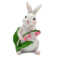 ZAJĄCZEK WIELKANOCNY BIAŁY DEKORACJA ŚWIĄTECZNA FIGURKA DEKORACYJNA 14cm