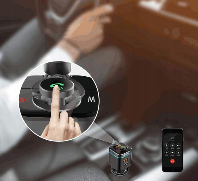 Feegar Transmiter Fm Bluetooth Qc 4.0 Usb Mp3 42W zdjęcie 9