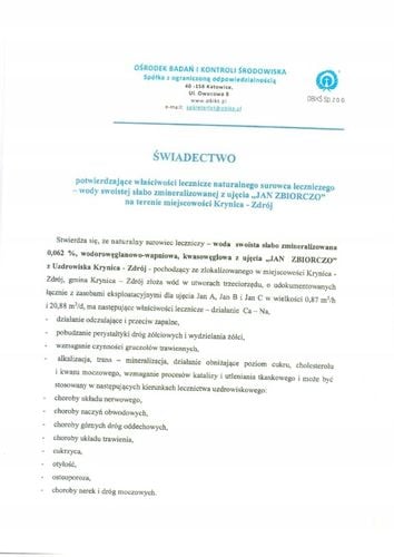 Jan Naturalna woda lecznicza oczyszczenie 6 x 1,5l na Arena.pl