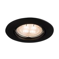 Oczko LAMPA sufitowa TOKIO 3329 Shilo podtynkowa OPRAWA metalowy wpust ruchomy okrągły czarny