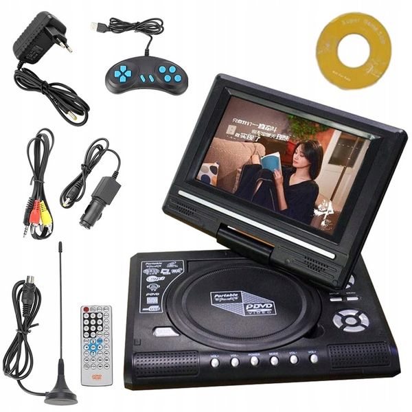 ODTWARZACZ PRZENOŚNY DVD EKRAN SAMOCHODOWY 7,8" INTERFEJS USB zdjęcie 6