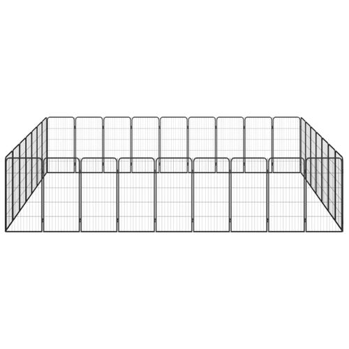 Kojec dla psa, 32 paneli, czarny, 50x100 cm, stal na Arena.pl