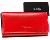 Damski portfel skórzany portmonetka RFID STOP duży pojemny Cavaldi