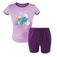 Krótka Piżama dziecięca Smerfy - Smurfs - Nowa Przygoda