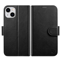 icarer oil wax wallet case 2in1 etui iphone 14 plus skórzany