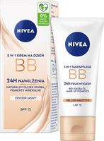 NIVEA BB 5w1 Krem na dzień filtr UV SPF 15 nawilżający - odcień jasny 50ml
