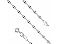 Elegancki srebrny ozdobny łańcuszek kawa 55cm srebro 925 FL128