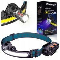 LATARKA LED CZOŁOWA INDUKCYJNA CZOŁÓWKA NA GŁOWĘ WODOODPORNA CZUJNIK