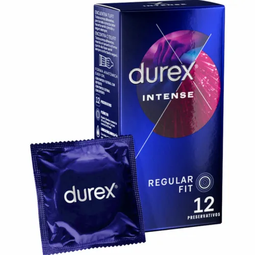 durex intense - prezerwatywy z żebrowaniem i wypustkami, 12 sztuk na Arena.pl