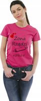 Koszulka T-shirt PREZENT dla ŻONY ŻONA RZĄDZI
