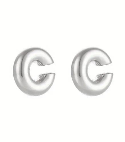 Kolczyki stal chirurgiczna okrągłe nausznice srebrne na Arena.pl