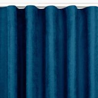 Zasłona MILANA szenilowa na taśmie wave 560x245 indygo  Homede