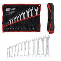 Zestaw klucze 2 stronne płaskie oczkowe12 elementów KD10938