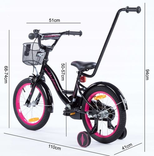 rower rowerek TOMABIKE 16 cali Platinum prowadnik na Arena.pl