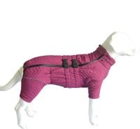 Kurtka dla psa ocieplana wodoodporna odblaskowa fioletowa XL Lovelonglong