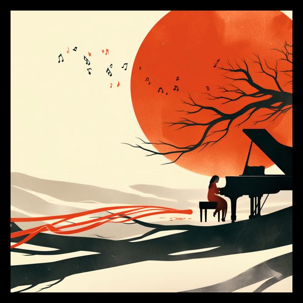 Plakat 40x40cm Pianistka zdjęcie 2