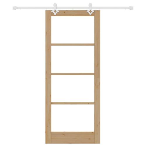 Drzwi przesuwane Brązowy 83 x 202 cm Drewno i metal na Arena.pl