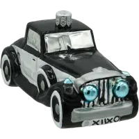 Bombka choinkowa szklana: Retro samochód: czarny