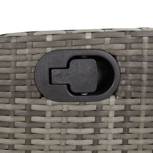 5-cz. zestaw mebli ogrodowych z poduszkami, szary, rattan PE na Arena.pl