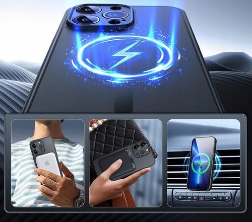 ETUI WZMACNIANE DO IPHONE 16 PRO MAX PANCERNE CASE DO MAGSAFE MAT 2x Szkło na Arena.pl