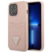 Guess GUHCP13LPSATPP iPhone 13 Pro / 13 6,1" różowy/pink hardcase Saffiano